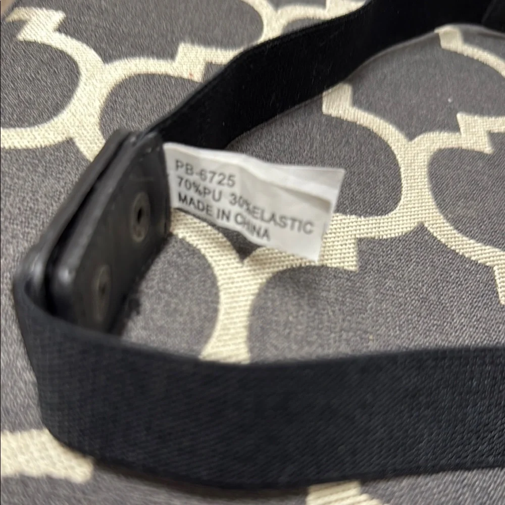 Black Leather Belt with Silver Buckle